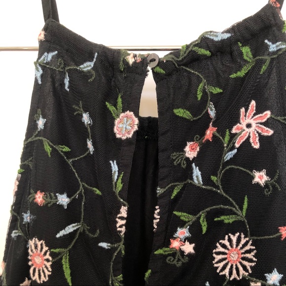 Abercrombie & Fitch Floral Beaded Mesh Halter Top - Picture 8 of 10